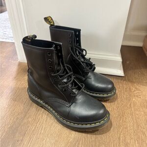 Dr. Martens 1460 Black Smooth Leather Lace-Up Combat Boots